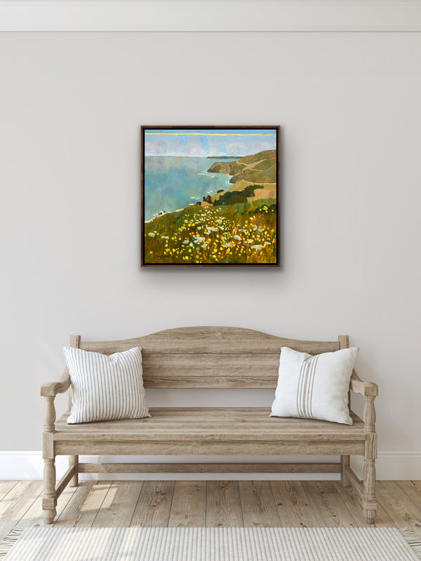 Mustard and Fennel Above Slide Ranch  / 30 x 30 / Oil on Canvas