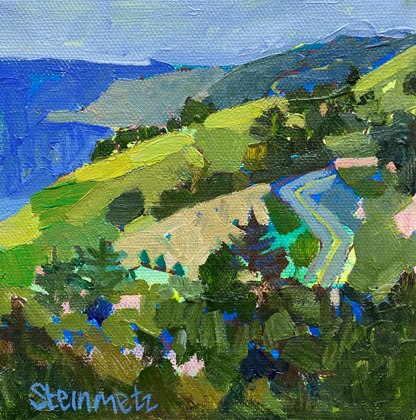 Above the Road / 6 x 6 / Oil on Canvas