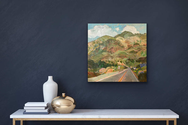 Oil painting of Big Sur Mountain and Road