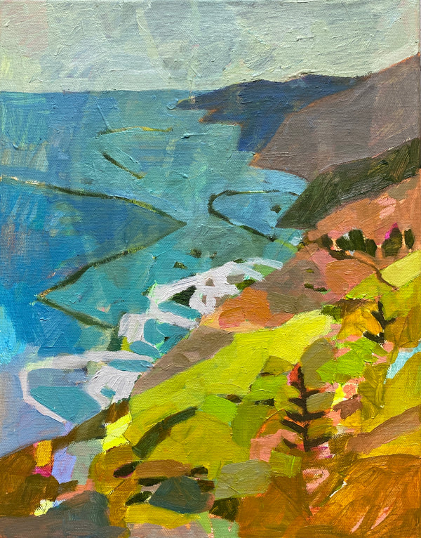 Color Puzzle, Big Sur / 14 x 11 / Oil on Canvas