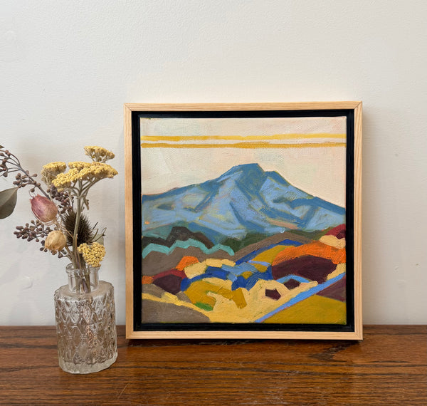 Ring Mountain Spring with Mount Tam / 8 x 8 / Oil on Canvas