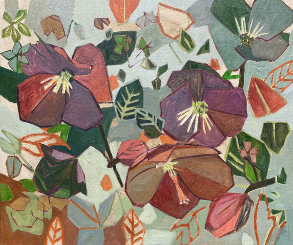 Hellebore Confetti  / 20 x 24 / Oil on Canvas