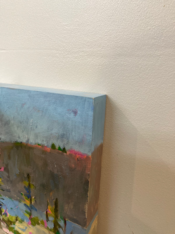 Good Morning with the Ducklings / 12 x 12 / Oil on Cradled Wood