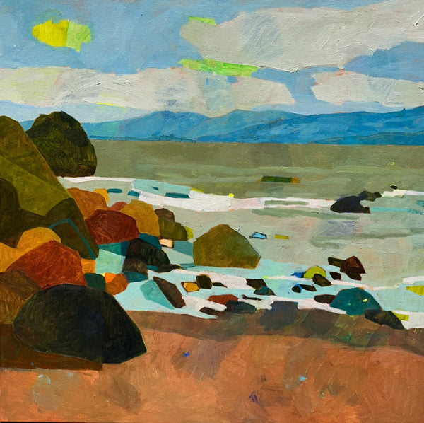 Falling in Love, Bodega Bay Diptych / 30 x 60 / Oil on Canvas