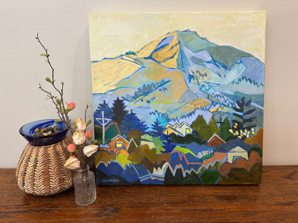 Autumn Sun on Mount Tam / 18 x 18 / Oil on Canvas