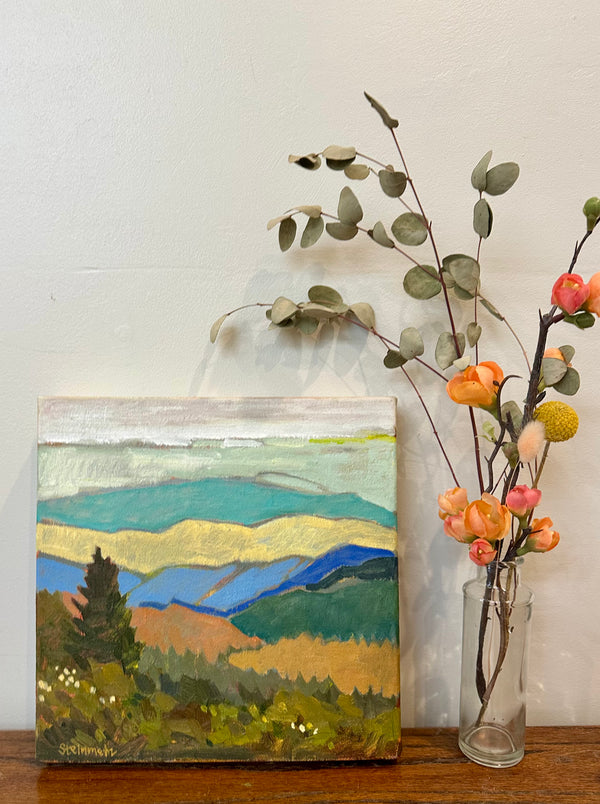 Girl Scout Camping on Tam / 10 x 10 / Oil on Canvas