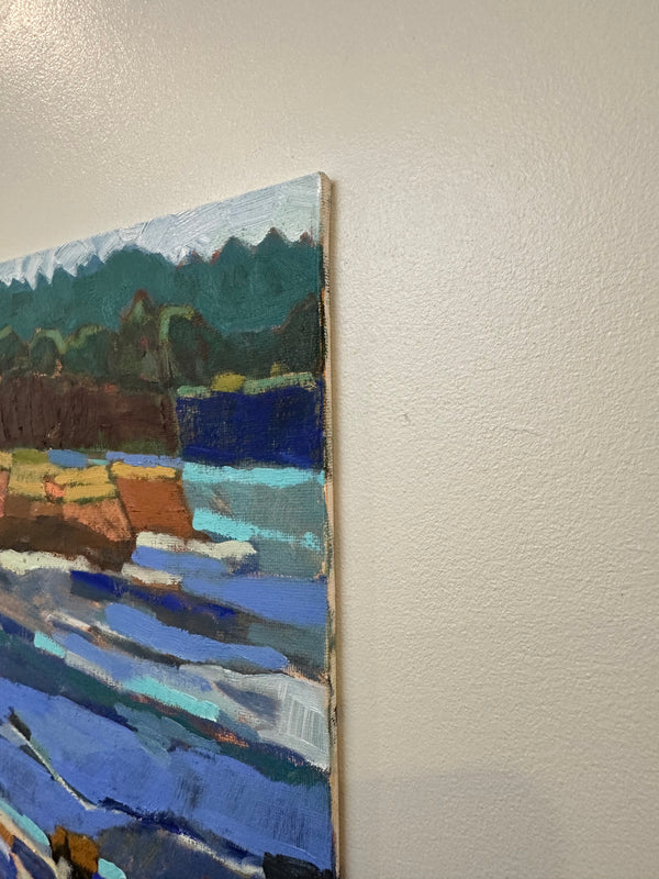 Waves Washing In and Out, Mendocino / 11 x 14 / Oil on Canvas