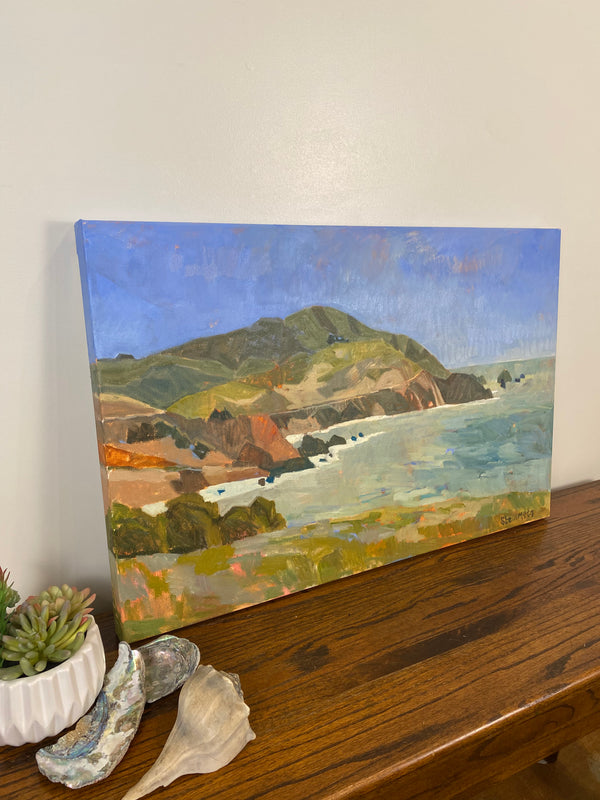 Blue Sky and Barely Bixby, Big Sur / 20 x 30 / Oil on Canvas