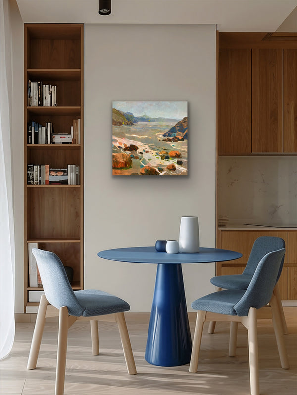Muir Beach Summer Tide / 30 x 30 / Oil on Canvas