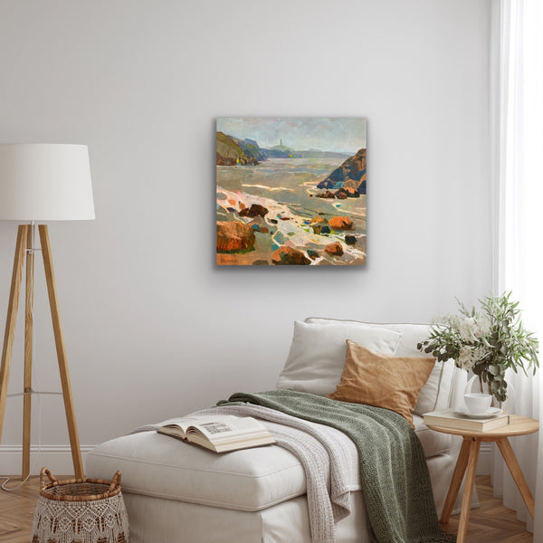 Muir Beach Summer Tide / 30 x 30 / Oil on Canvas
