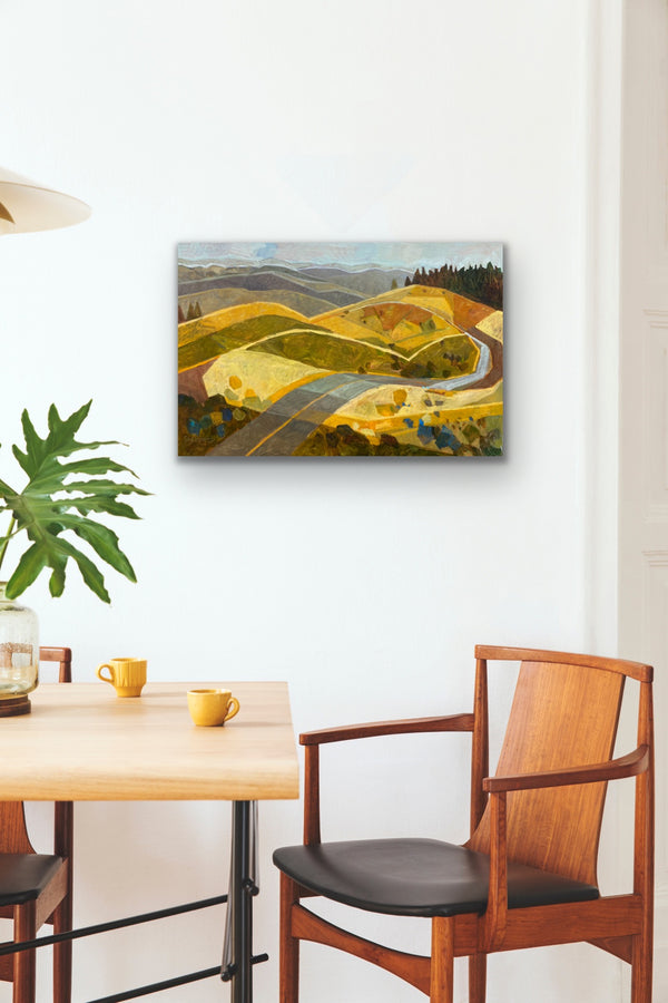 Weee! Down the mountain, Bolinas Ridge / 24 x 36 / Oil on Canvas