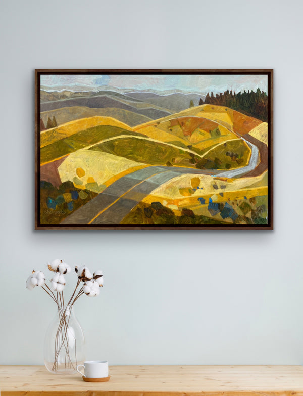 Weee! Down the mountain, Bolinas Ridge / 24 x 36 / Oil on Canvas