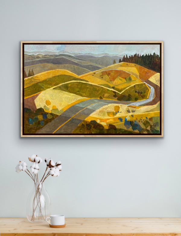 Weee! Down the mountain, Bolinas Ridge / 24 x 36 / Oil on Canvas