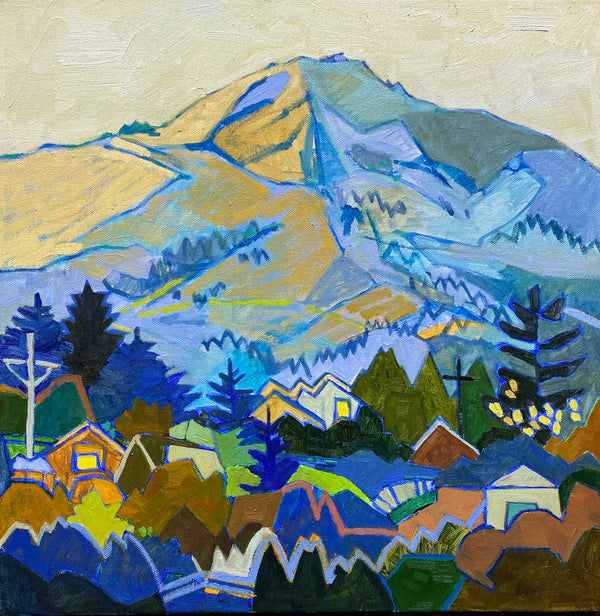 Autumn Sun on Mount Tam / 18 x 18 / Oil on Canvas