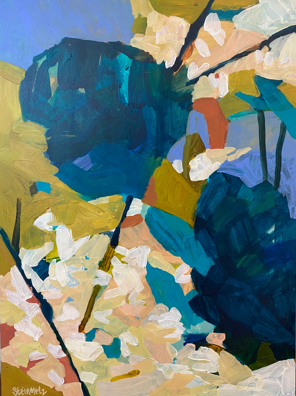 Color Tumble / 24 x 18 / Acrylic Painting on Gessobord Panel