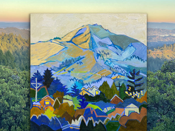 Autumn Sun on Mount Tam / 18 x 18 / Oil on Canvas