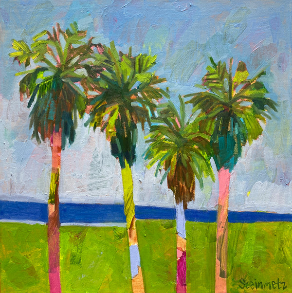 High on Sunshine, La Jolla  / 14 x 14 / Oil on Canvas