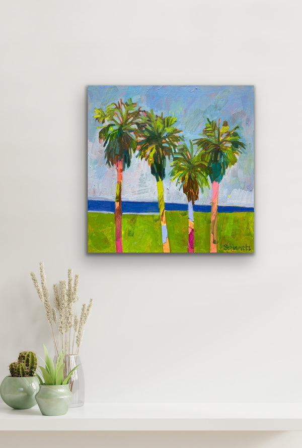 High on Sunshine, La Jolla  / 14 x 14 / Oil on Canvas