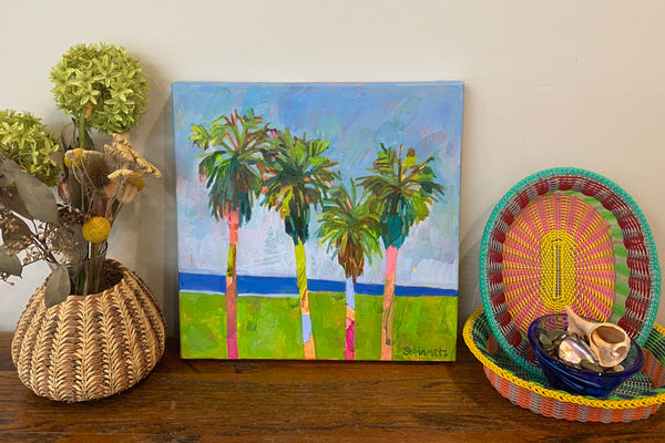 High on Sunshine, La Jolla  / 14 x 14 / Oil on Canvas