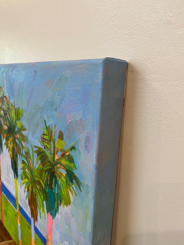 High on Sunshine, La Jolla  / 14 x 14 / Oil on Canvas