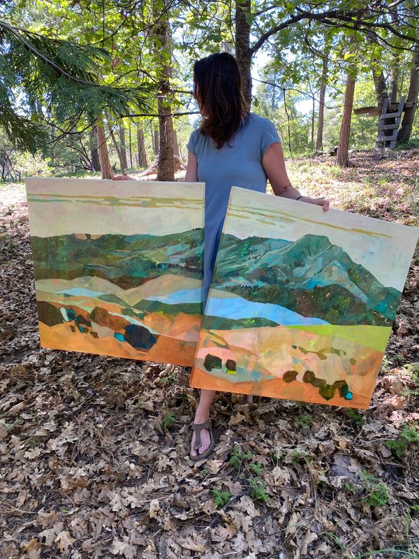 Layers of Stories, Mount Tamalpais / 30 x 60 / Oil on Canvas