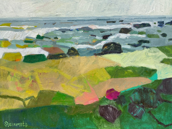 Rainbow Rocks, Cambria / 12 x 16 / Oil on Canvas