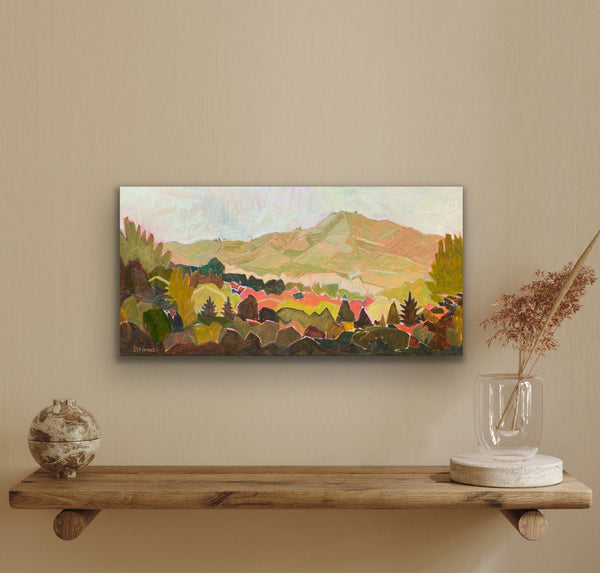 Low Light, Mount Tam / 12 x 24 / Oil on Canvas