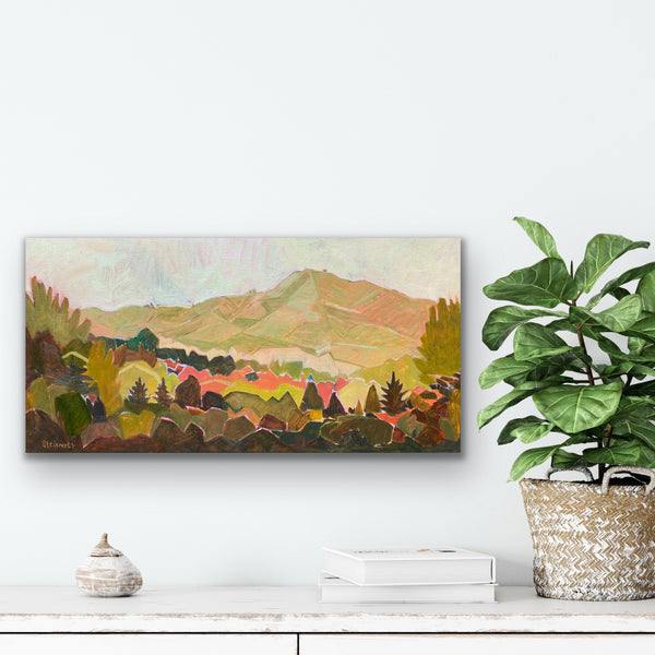 Low Light, Mount Tam / 12 x 24 / Oil on Canvas