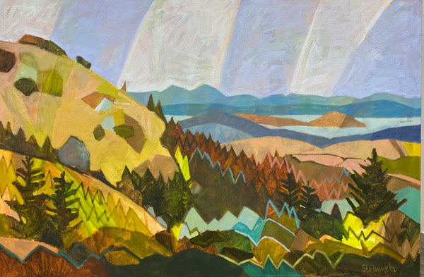 June Connection Burst, Mount Tam / 24 x 36 / Oil on Canvas