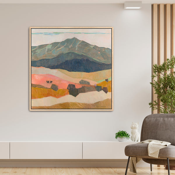 PRINT: Mount Tam from Ring Mountain with Peach, Diptych