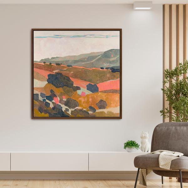 PRINT: Mount Tam from Ring Mountain with Peach, Diptych