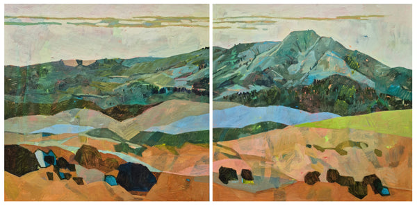 Layers of Stories, Mount Tamalpais / 30 x 60 / Oil on Canvas