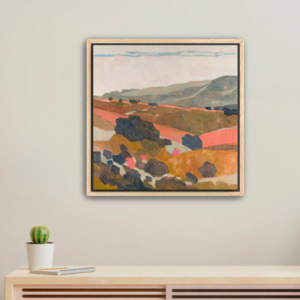 PRINT: Mount Tam from Ring Mountain with Peach, Diptych