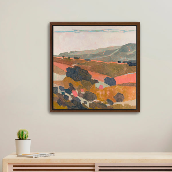 PRINT: Mount Tam from Ring Mountain with Peach, Diptych