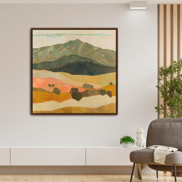 PRINT: Mount Tam from Ring Mountain with Peach, Diptych