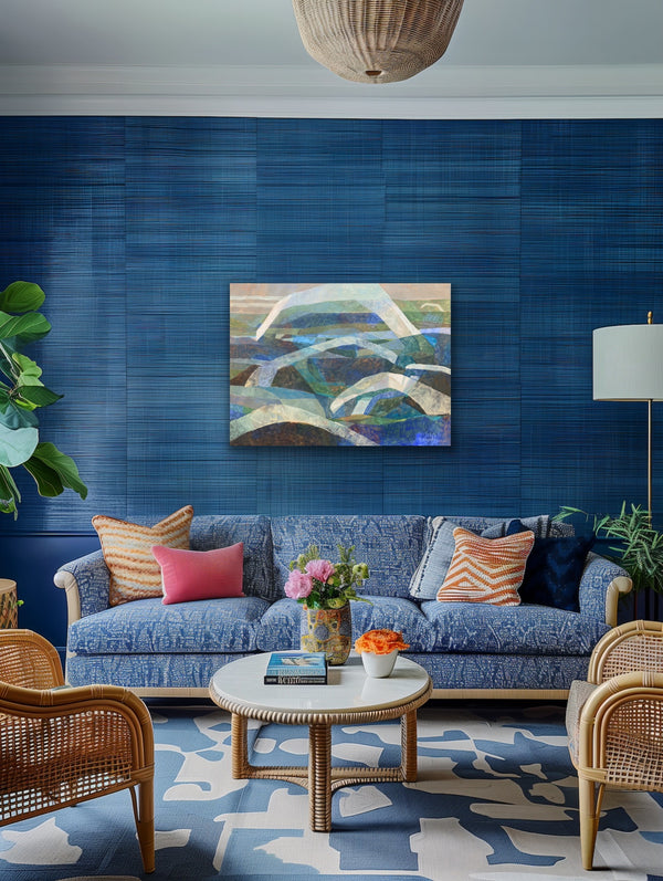 Waves Curl Strong / 30 x 40 / Oil on Canvas