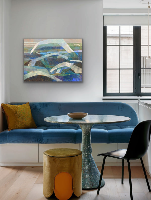 Waves Curl Strong / 30 x 40 / Oil on Canvas