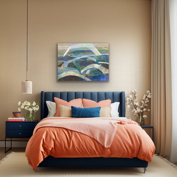 Waves Curl Strong / 30 x 40 / Oil on Canvas