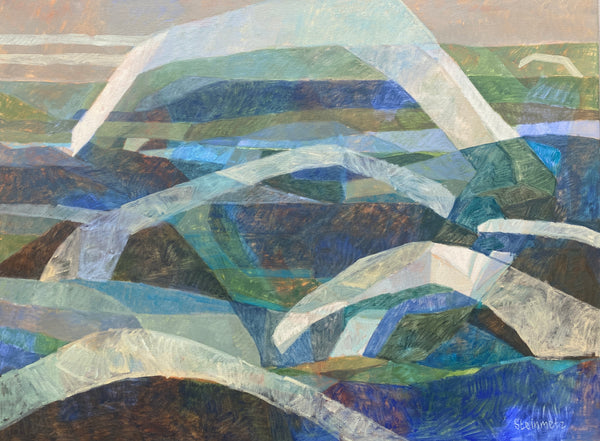 Waves Curl Strong / 30 x 40 / Oil on Canvas