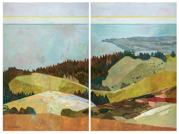 PRINT: We See the Earth Curve, Diptych