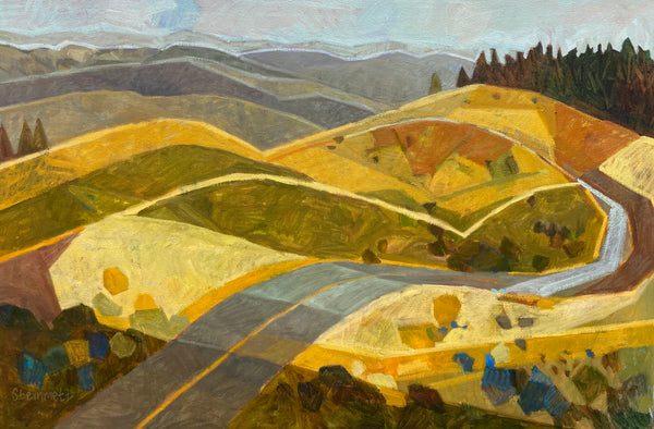 Weee! Down the mountain, Bolinas Ridge / 24 x 36 / Oil on Canvas